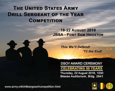 The Drill Sergeant of the Year competition tests and highlights the professionalism and readiness of the U.S. Army. It is an annual event hosted at a different installation each year by the Center of Initial Military Training, or CIMT, a division of the U.S. Army Training and Doctrine Command, or TRADOC.