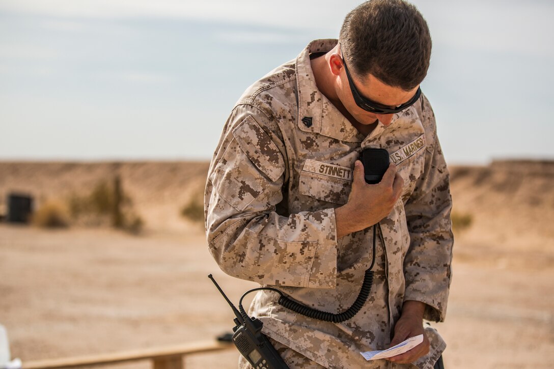 U.S. Marines stationed on Marine Corps Air Station (MCAS) Yuma, Ariz., conduct live-fire training qualifications during tables three and four of Combat Marksmanship Coach's Course 3-19 at MCAS Yuma's Range 1 , July 29, 2019. Tables three and four require that Marines shoot targets at unknown distances from supporting firing positions. (U.S. Marine Corps photo by Cpl. Sabrina Candiaflores)