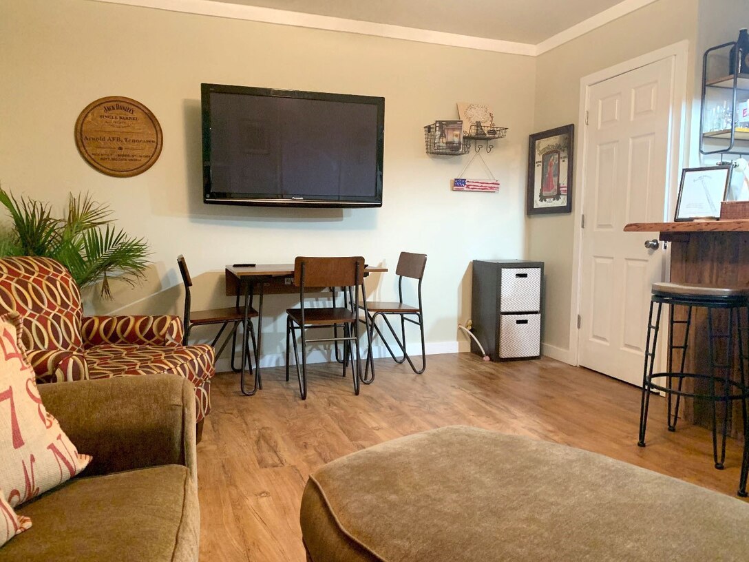 Mike Dent’s treehouse, known as the “Zulu Brew Co.” has been completed since February 2018. Dent recently spoke at a Project Management Institute Lunch and Learn at Arnold Air Force Base and told colleagues how he applied knowledge used on the job when building the treehouse. (Courtesy photo by Mike Dent)