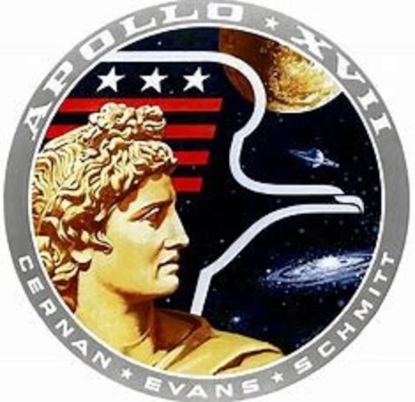 Apollo 17, the final Apollo mission in December 1972, provided now retired Air Force Office of Special Investigations Special Agents Bill Arnold and Bob Cote a most memorable Protective Service Operation when they supported family members of the crew. (NASA graphic)