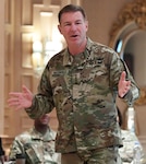 Chief of Staff of the U.S. Army Gen. James C. McConville speaks during a military equal opportunity symposium at the Ritz-Carlton hotel in Arlington, Virginia, Aug. 14.