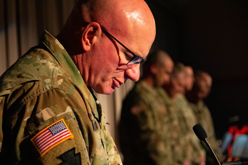 The 300th Military Intelligence Brigade Change of Command Ceremony,  August 10, 2019 at the Draper Utah National Guard Headquarters Building (U.S. Army Photo By Sgt. Nathan J. Baker)