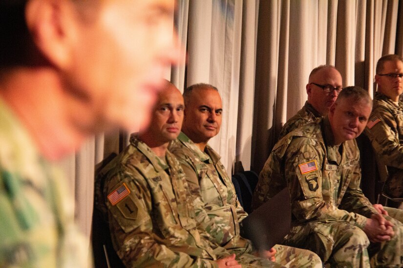 The 300th Military Intelligence Brigade Change of Command Ceremony,  August 10, 2019 at the Draper Utah National Guard Headquarters Building (U.S. Army Photo By Sgt. Nathan J. Baker)