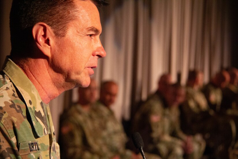 The 300th Military Intelligence Brigade Change of Command Ceremony,  August 10, 2019 at the Draper Utah National Guard Headquarters Building (U.S. Army Photo By Sgt. Nathan J. Baker)