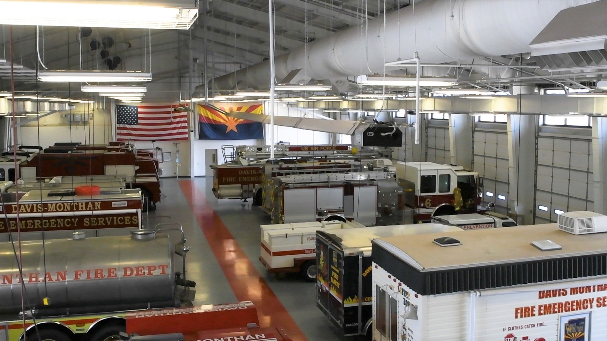 a photo over seeing the davis-monthan fire station