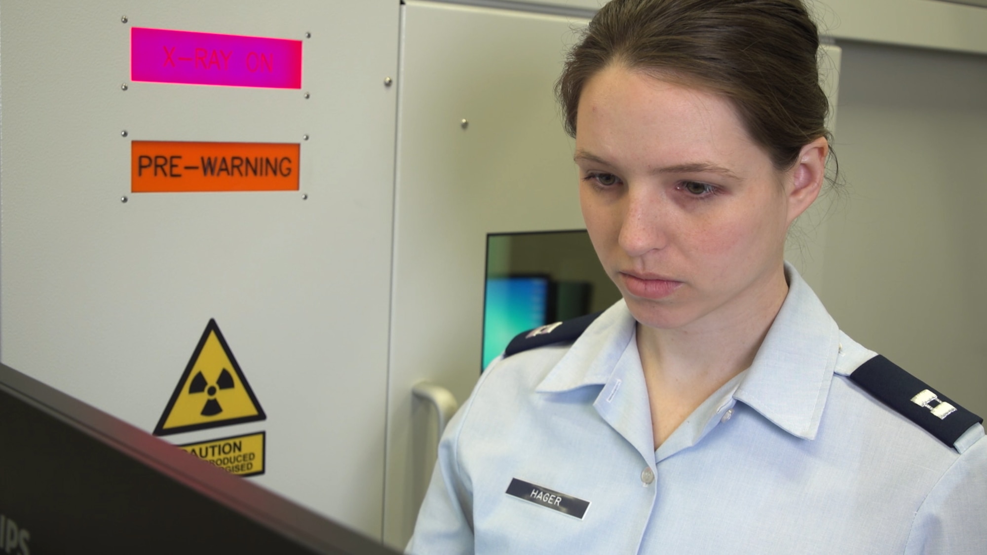 Capt. Erin Hager, a recent graduate of the Air Force Institute of Technology’s Aerospace Engineering Program, additively manufactured parts with AF-9628, an Air Force steel, for her graduate thesis work. She determined that parts additively manufactured with AF-9628 are about 20 percent stronger than conventional additively manufactured alloys in terms of ultimate tensile strength. The Air Force Research Laboratory Munitions Directorate sponsored her research, which focused on determining if AF-9628 is suitable for additive manufacturing. (Courtesy photo/Air Force Institute of Technology)
