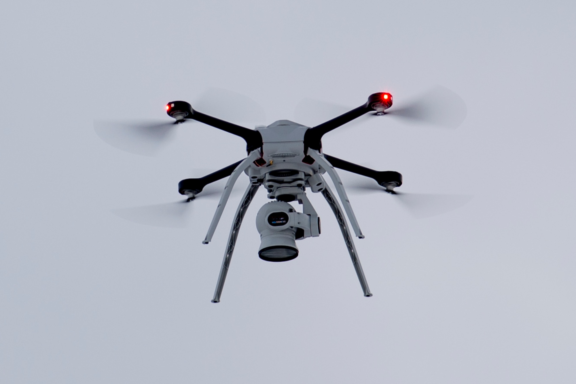 U.S. Air Force civil engineers fly a Small Unmanned Aircraft System during a newly adopted Rapid Airfield Damage Assessment System training course at Joint Base Elmendorf-Richardson, Alaska, Jan. 23, 2019. Throughout the first week of training, Airmen focused on learning to fly the SUAS. During the second week they learned to fly the RADAS mission while using the SUAS systems. (U.S. Air Force photo by Airman 1st Class Crystal A. Jenkins)