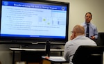 Sandra Allen, Christopher Sapsis and Peter Cruz, pictured left to right, pose for a photo after instructing a one hour session on project management tools at a hands-on training session Aug. 20, 2019 in Philadelphia.