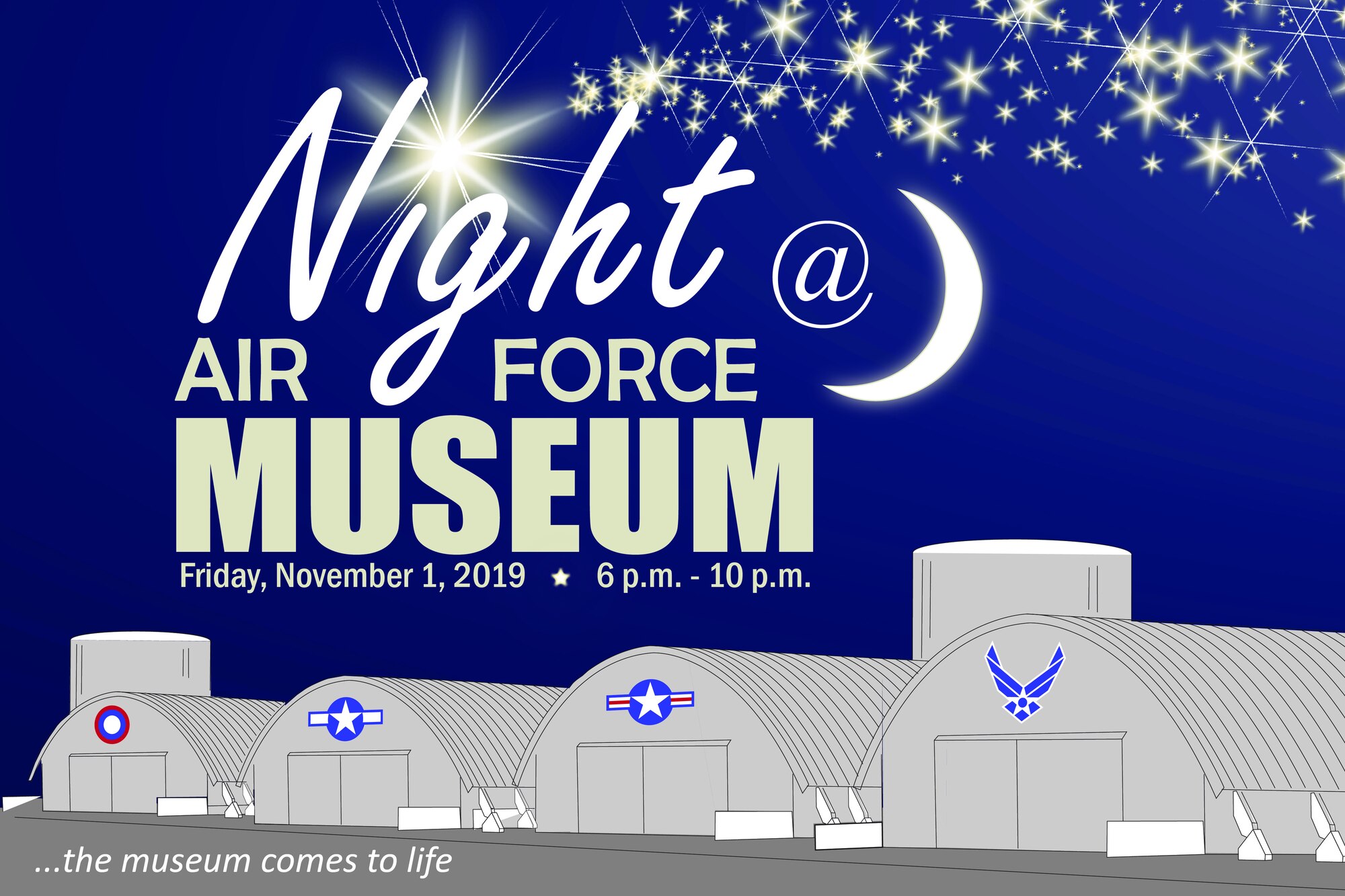 The museum comes to life with a variety of activities on Friday, November 1st, 2019 from 6-10 p.m. Meet historical and fictional aviation characters, look-in cockpits, kids activities and more.