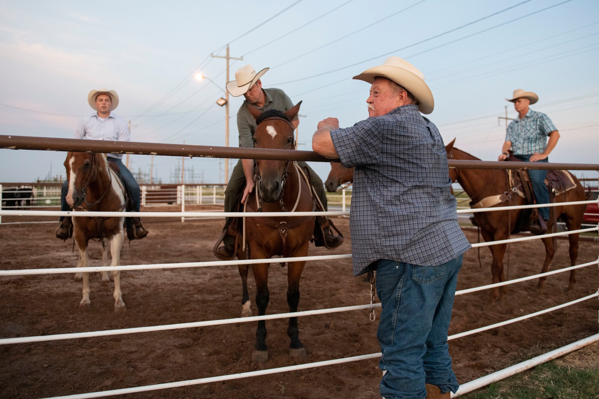 U.S. Air Force Col. sits on a horse