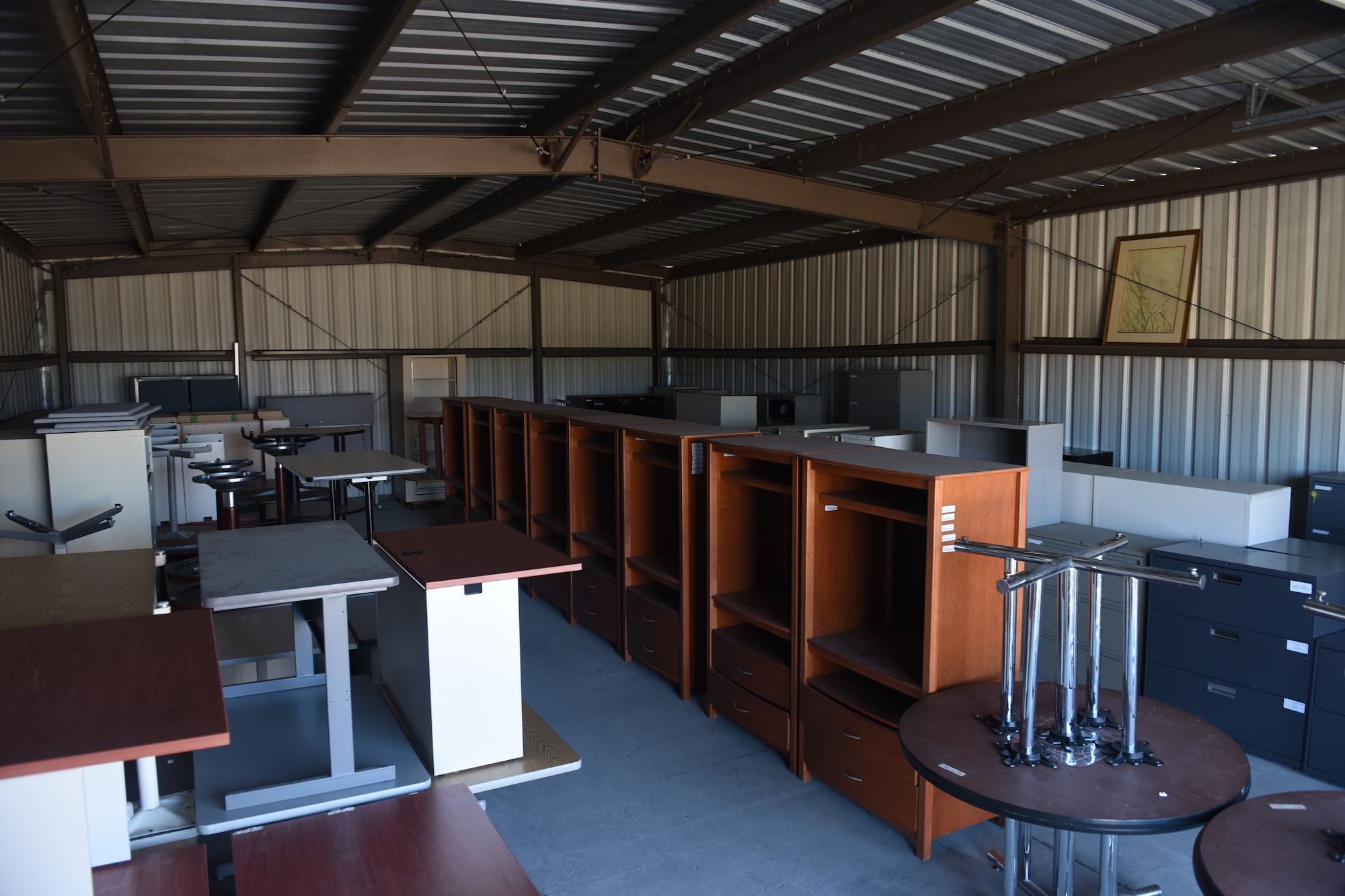 The Vandenberg Recycling Center manages a re-use program for used government furniture and office goods. Utilizing the re-use inventory helps the base save money through disposal and replacement cost avoidance of these items. (U.S. Air Force photo by Michael Peterson)