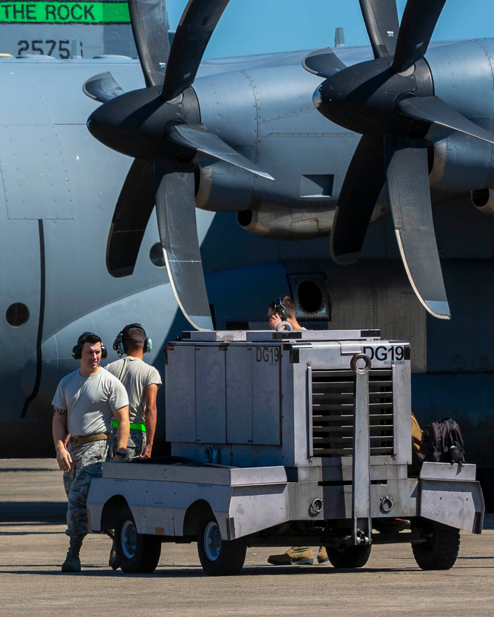 Air Force Reserve Airmen from the 913th Maintenance Squadron work with Team Little Rock personnel to prepare a C-130J Hercules for takeoff on August 15, 2019, at Little Rock Air Force Base, Ark. There are a multitude of maintenance career fields collaborating to certify the aircraft are safe and ready to meet training and operation requirements. The 913th Airlift Group was first assembled in July 2014 as a classic association with the 19th Airlift Wing. Since then, we have leveraged on our Total Force partners to hone our combat airlift tactics. (U.S. Air Force Reserve photo by Maj. Ashley Walker)