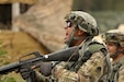 Army Reserve Staff Sgt. Nitendra Prasad, Platoon Sergeant, 645th Inland Cargo Transfer Company, Las Vegas, Nevada, yells at his Soldiers to get down as Civilians on the Battlefield approach an entry control point of the Central Receiving Shipping Point yard during a training scenario involving civilians, August 18, 2019 at Combat Support Training Exercise 86-19-04 at Fort McCoy, Wisconsin. Prada, a 15-year Army veteran with two overseas tours, rehearsed the mission with his Soldiers and covered the Rules of Engagement and Escalation of force protocol. Army Reserve Soldiers traveled to Fort McCoy to participate in the 86th Training Division’s CSTX 86-19-04 during the month of August. Active duty and Army Reserve observer coach/trainers from First Army’s 181 Multi-functional Training Brigade, 85th U.S. Army Support Command, 84th Training Command and 86th Training Division supported Army Reserve and National Guard Soldiers improve their functional and tactical skills by coaching and teaching them about tactical field craft in an austere environment. Soldiers were trained in objectives such as base defense operations, convoy operations and applying first aid on the battlefield.

(U.S. Army Reserve photo by 1st Sgt. Anthony L. Taylor)