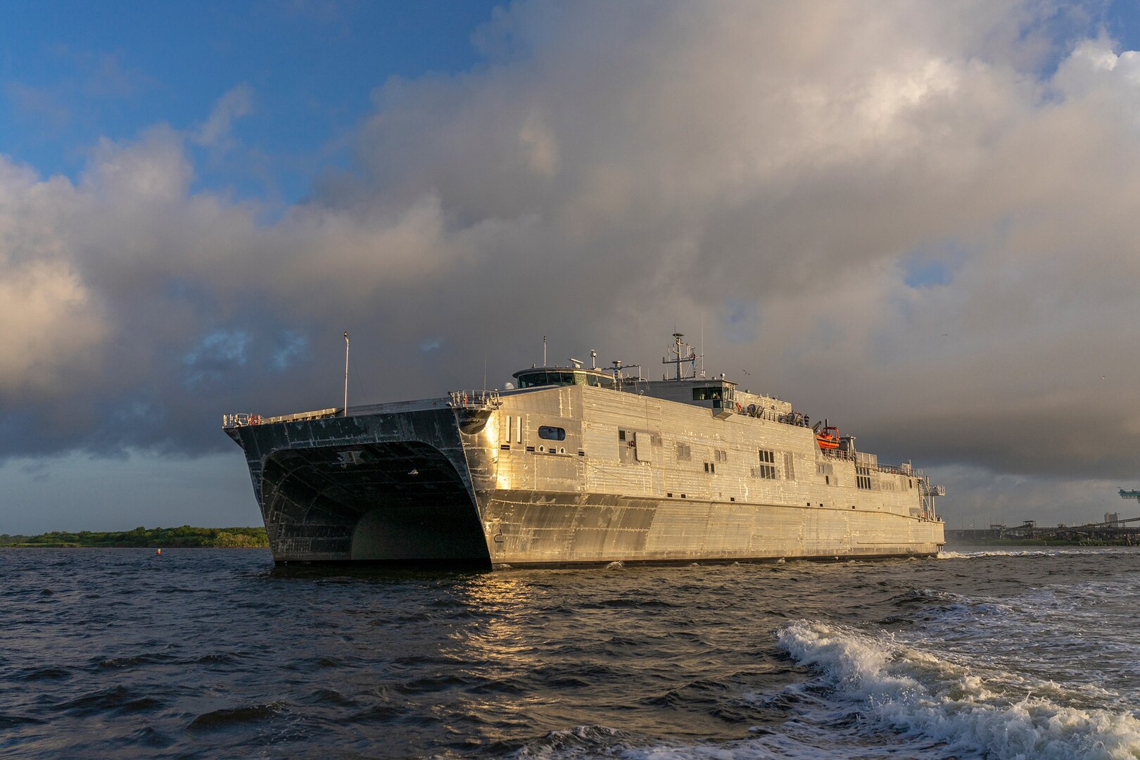 USNS Puerto Rico (EPF 11) successfully completed the first integrated sea trials for an Expeditionary Fast Transport ship Aug. 22.