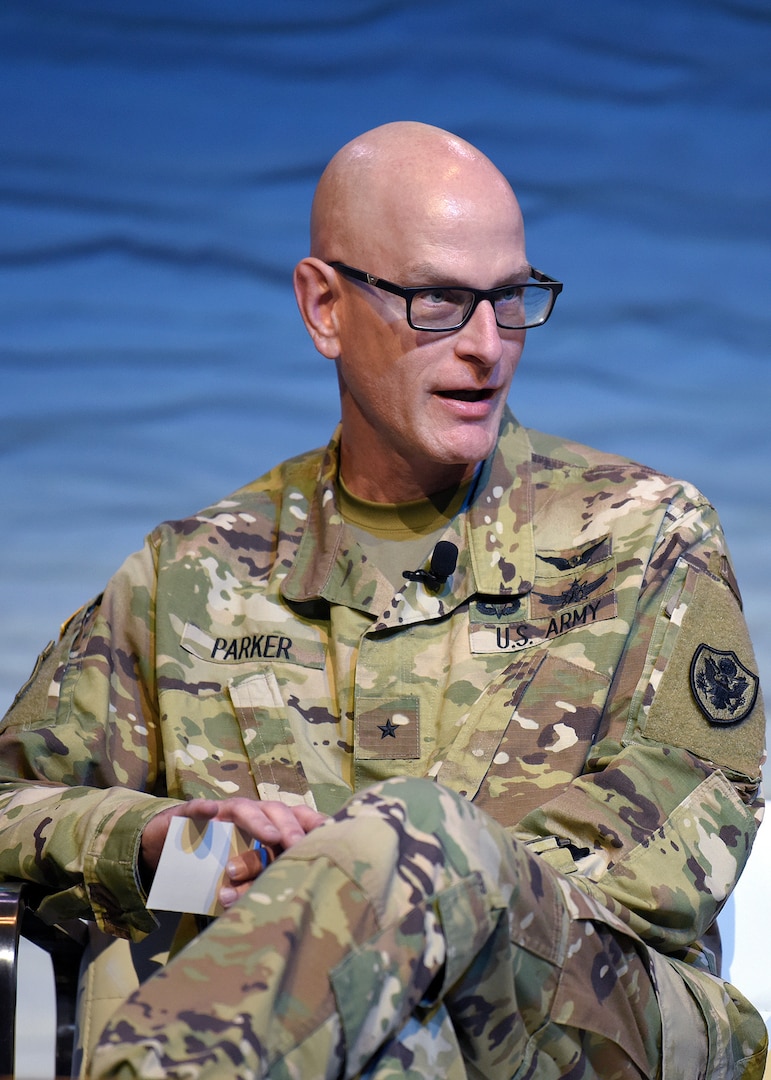 Brig. Gen. Chad J. Parker, National Guard Bureau director of intelligence, discusses the importance of information sharing during an emergency response