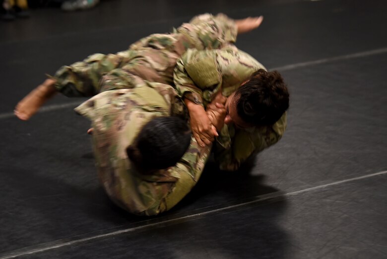Contingency Response Airmen receive combatives training