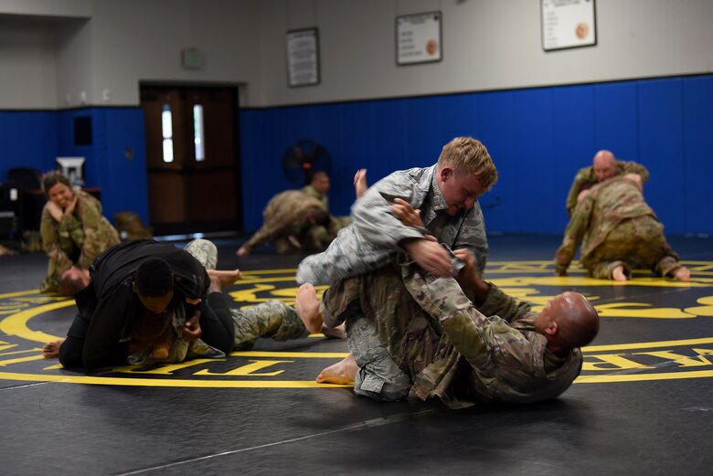 Contingency Response Airmen receive combatives training