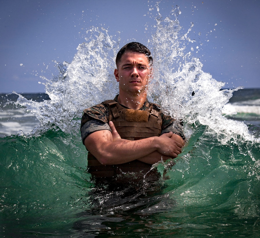 U.S. Marine Sgt. Cody Huestis, a Meteorology and Oceanology Marine with 2nd Intel Battalion, II MEF Information Group, poses for an environmental portrait as the unit’s Motivator of the Week on Camp Lejeune, N.C. Aug 13, 2019. The Motivator of the Week title recognizes the Marine or Sailor whose leadership improves their unit in support of II MIG, II Marine Expeditionary Force.