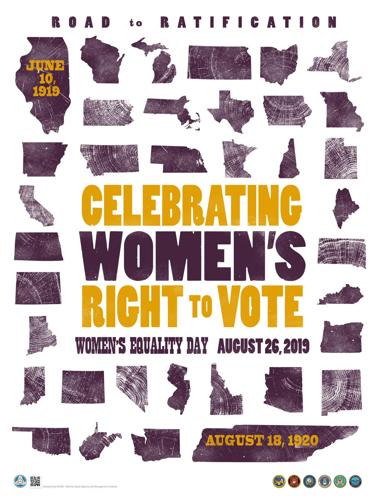 The observance recognizing Women's Equality Day was established by Joint Resolution of Congress in 1971. Women's Equality Day is observed on the 26th day of August and commemorates the 1920 passage of the 19th Amendment to the Constitution, which gave women the right to vote. The observance has grown to include focusing attention on women's continued efforts toward gaining full equality. (Source: www.deomi.org)