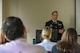 Dr. (Lt. Col.) Christian Schrader, Army psychiatrist and program director of Carl R. Darnell Army Medical Center’s Psychiatry Residency, at Fort Hood, Texas, conducted a didactics lecture on Post Traumatic Stress Disorder for medical residents affiliated with Louisiana State University Health Science Center School of Medicine at Ochsner Medical Center, Kenner, Louisiana, Aug. 9. (Photo by Leanne Thomas)