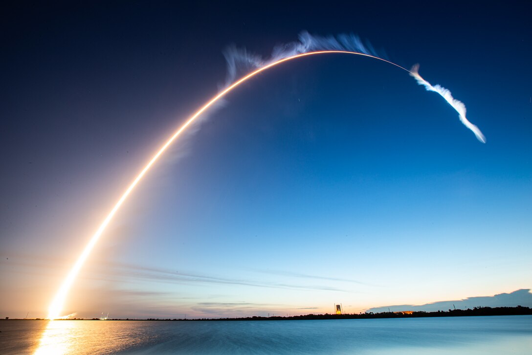 The trajectory of a rocket launch