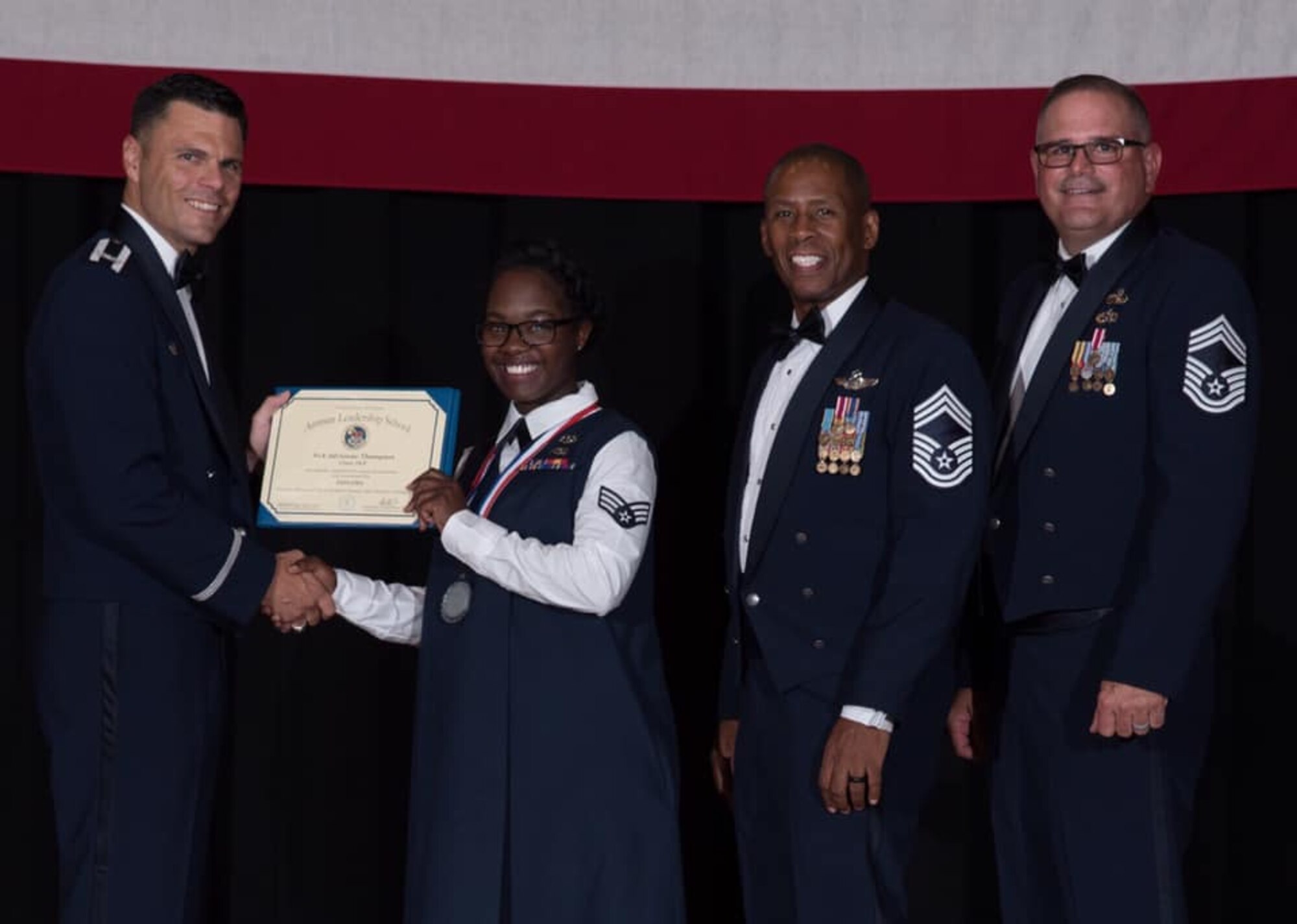 Congratulations to Senior Airman Adrienne Thompson, who completed Airman Leadership School Aug. 22, 2019, at McConnell Air Force Base, Kan.