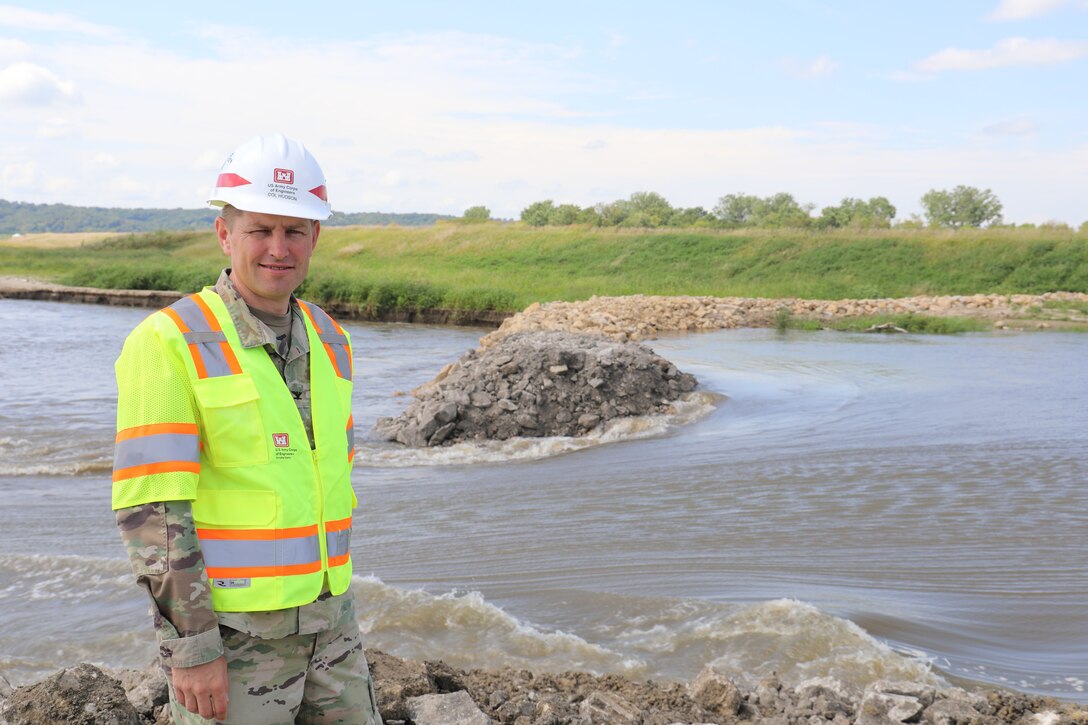 Progress on Levee L550 near Watson, Missouri Aug. 23, 2019.