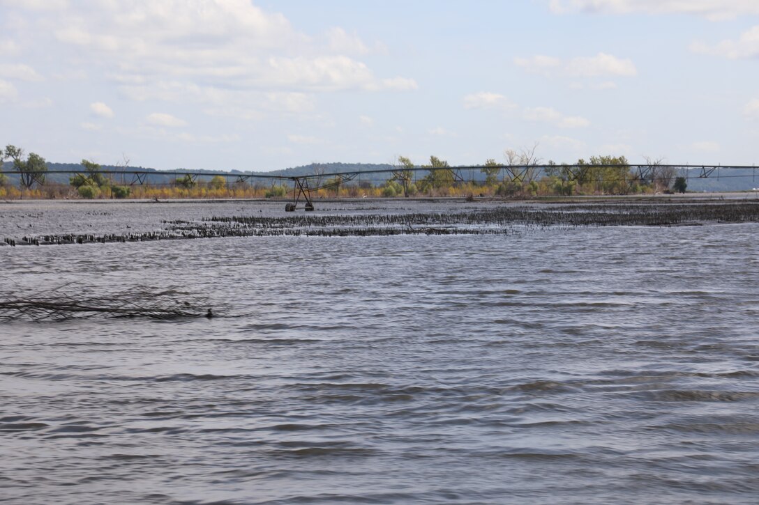 Progress on Levee L550 near Watson, Missouri Aug. 23, 2019.