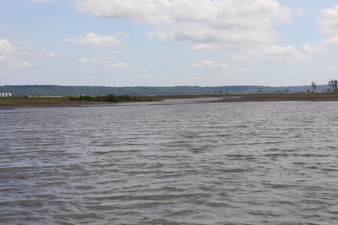 Progress on Levee L550 near Watson, Missouri Aug. 23, 2019.