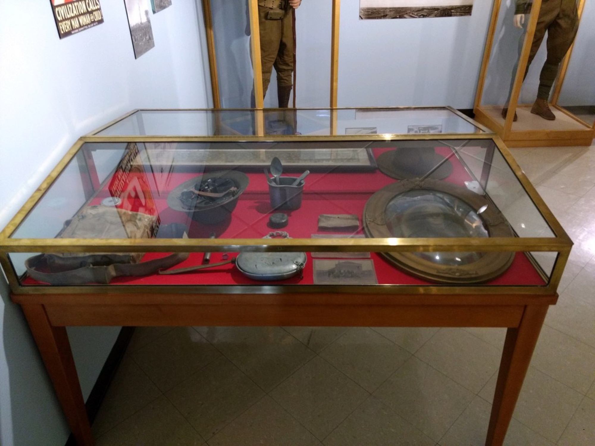 Memorabilia from Arthur Donnelly’s Army service at Camp Dix in 1918 is on display at the Fort Dix Military Heritage Hall museum at Joint Base McGuire-Dix-Lakehurst, N.J.