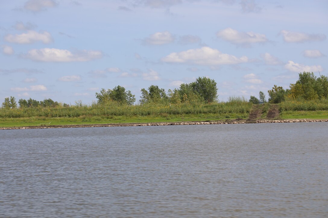 Progress on Levee L550 near Watson, Missouri Aug. 23, 2019.