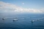 Naval ships from Brazil, Peru, Argentina and the United States conduct naval formations during a training exercise for UNITAS LX in Brazil Aug. 24, 2019. The exercise was done to test interoperability and communication between the partner nations. UNITAS is the world's longest-running, annual exercise and brings together multinational forces from 11 countries to include Brazil, Colombia, Peru, Chile, Argentina, Ecuador, Panama, Paraguay, Mexico, Great Britain and the United States. The exercise focuses in strengthening the existing regional partnerships and encourages establishing new relationships through the exchange of maritime mission-focused knowledge and expertise during multinational training operations.