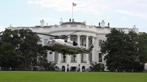 Marine Helicopter Squadron One, HMX-1, runs test flights of the new VH-92A over the south lawn of the White House on Sept. 22, 2018, Washington D.C.
