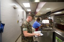 Food service Marines are tasked with overseeing the organization and planning end of the Marine Corps kitchen operations, which includes budgeting and coordinating the food service and subsistence program as well as all the logistics involved.