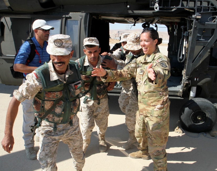 American, Jordanian soldiers conduct MEDEVAC training