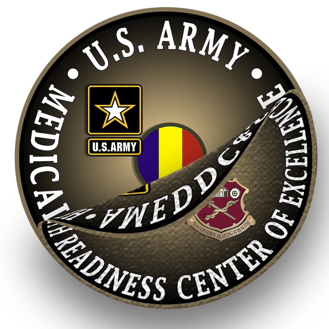 The graphic for the redesignation ceremony planned for Sept. 16, at which the AMEDDC&S HRCoE will change its name to the U.S. Army Medical Center of Excellence, or MEDCoE, depicts the current logo being peeled away, revealing a very small portion of the new MEDCoE logo bearing the new name. The new logo, just like the current logo bears the distinctive unit insignia, or crest, that was originally approved for the U.S. Army Medical Field Service School June 17, 1965. It was redesignated for the Academy of Health Sciences and amended to revise the symbolism Feb. 20, 1973, extending authorization of wear to personnel of the AMEDDC&S Jan. 5, 1993. The crest is adorned with a motto that reads “To Conserve the Fighting.” The new MEDCoE logo also bears U.S. Army and U.S. Army Training and Doctrine Command insignias.