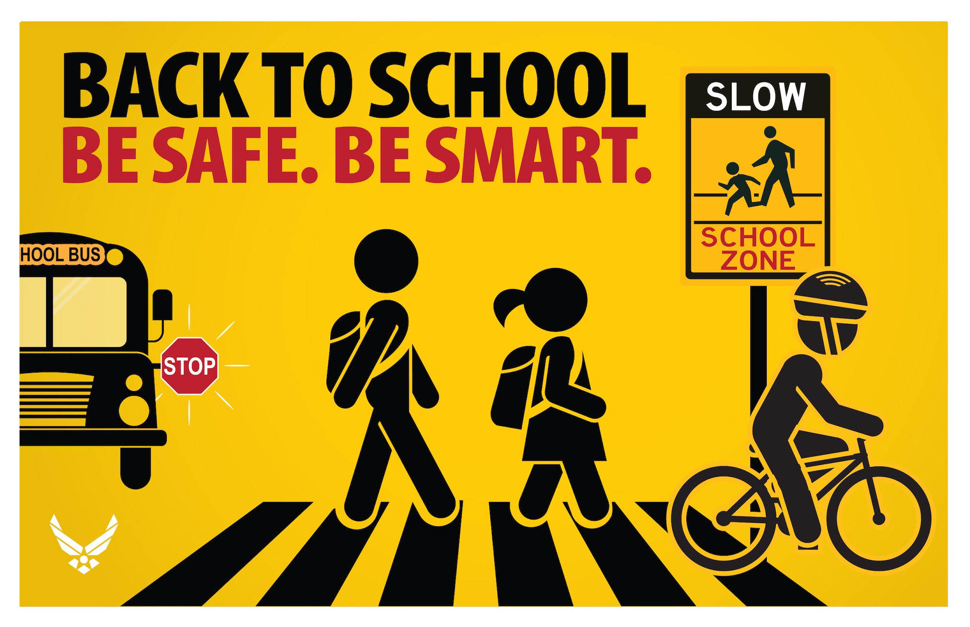 Back-to-school safety graphic