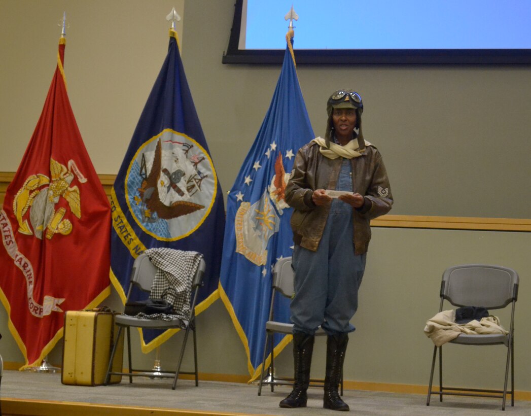 In observance of Women’s Equality Day, employees from across the Naval Support Activity Philadelphia gathered on August 28 in the Defense Logistics Agency Troop Support auditorium to learn about the history of an African American woman who overcame many barriers to become a professional pilot.
