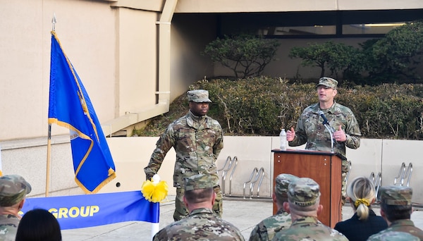 Col. Christopher Crary, U.S. Army Corps of Engineers (USACE), Far East District (FED) commander, along with other distinguished guests, participate in the 51st Medical Group Hospital expansion and renovation ribbon cutting ceremony, Osan Air Base, South Korea, Nov. 26. (Photos by Antwaun J. Parrish)