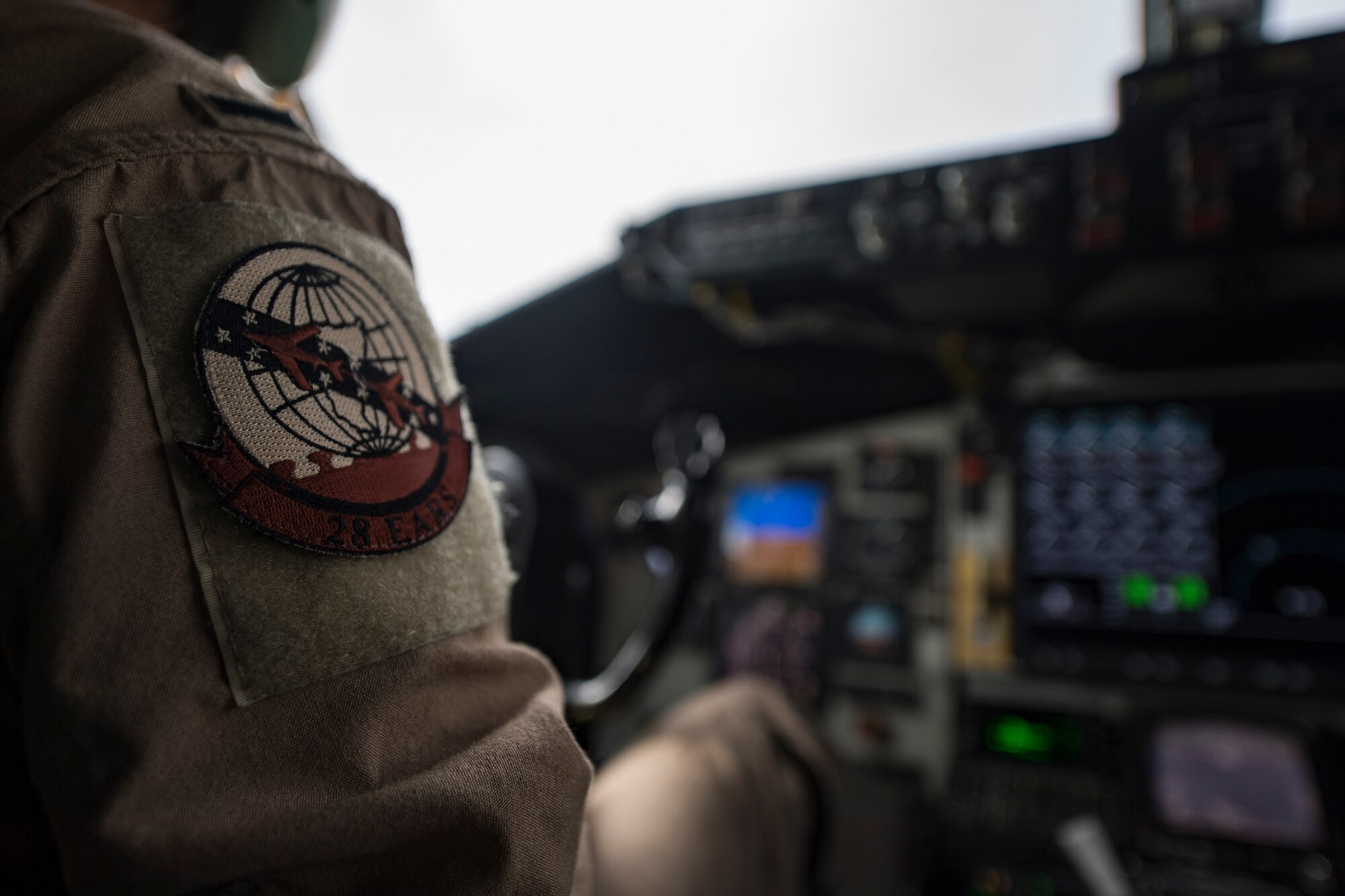 A U.S. Air Force Air Force 28th Expeditionary Air Refueling Sqadron KC-135 Stratotanker pilot conducts preflight inspections, at Al Udeid Air Base, Nov. 20, 2019.