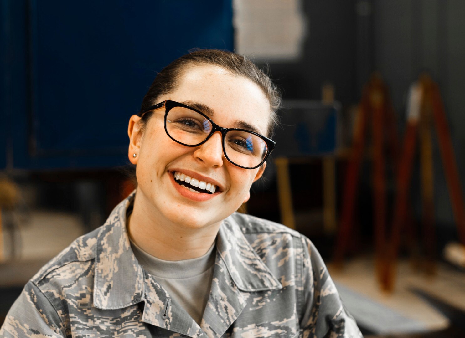 Senior Airman Annie VanArman works in the 110th Logistics Readiness Squadron as a Vehicle Maintenance Journeyman at Battle Creek Air National Guard Base, Mich., Oct. 26, 2019.