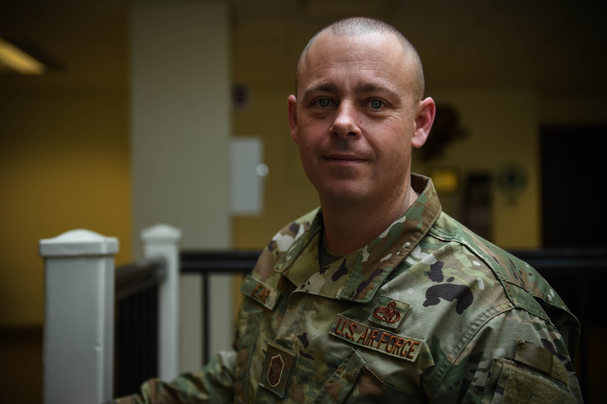 Senior Master Sgt. Andrew Earll, 62nd Maintenance Squadron superintendent, poses for a photo on Joint Base Lewis-McChord, Wash., Nov. 26, 2019. He was one of the nine McChord Airmen selected this year for promotion to chief master sergeant, the highest enlisted rank in the Air Force. 

“Making chief master sergeant means the world to me and my family.  I love the Air Force and what it has done for us. It is an opportunity to continue to serve and grow, and develop future leaders.
The Air Force is a team sport and a family.  Deciding what and who you want to be is important. Caring, putting in the time, the desire to do the best job you can every day and having the courage to have difficult conversations when needed are basic keys to success.  It is not about you but the positive impacts you have on others.
When I first found out, I immediately thought of my first supervisors that took the time to teach how to be an Airman.  I owe them the world.  Supervisors need to be mindful of the impacts they can have on subordinates.”

(U.S. Air Force photo by Airman 1st Class Mikayla Heineck)
