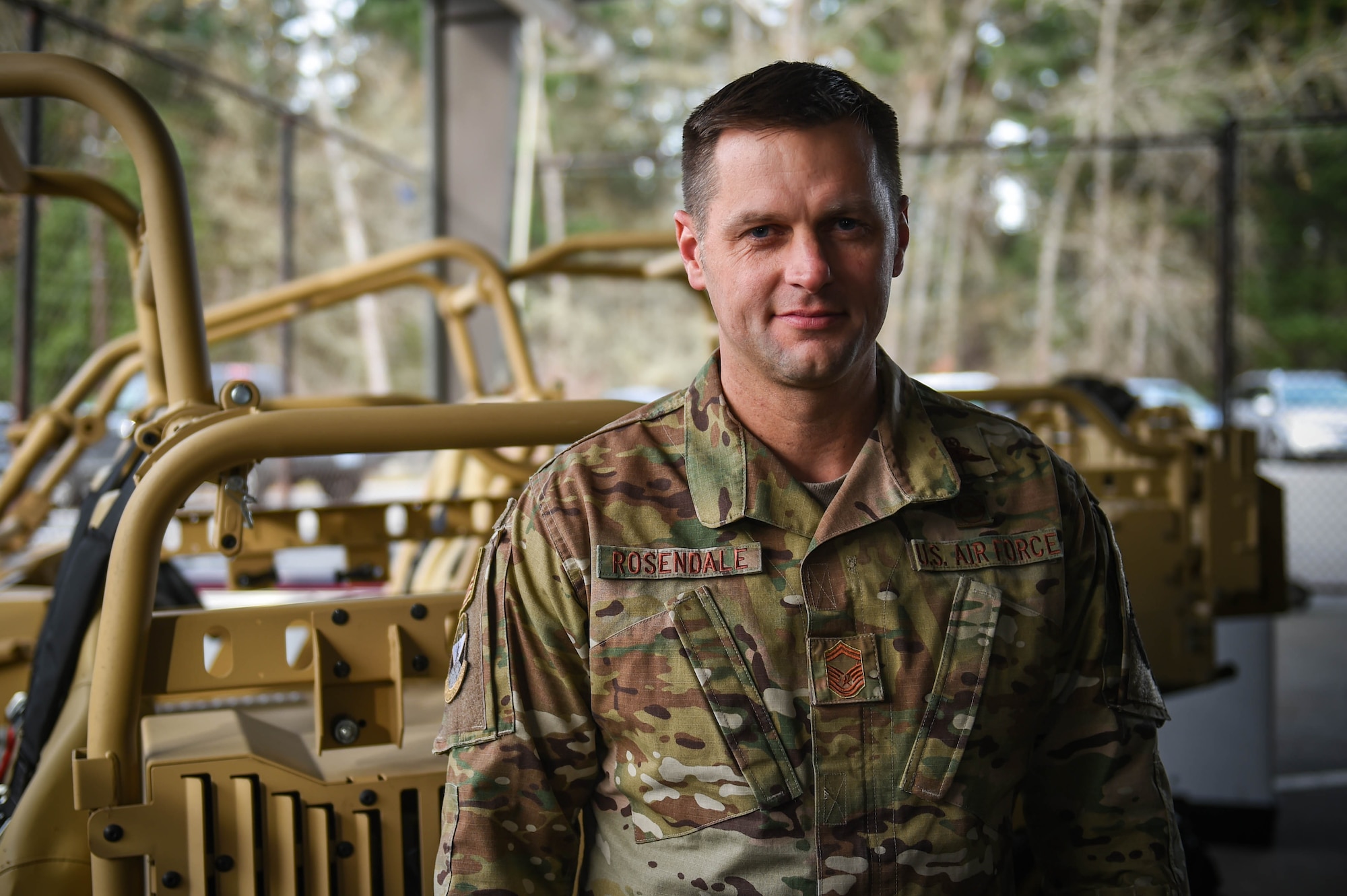 Senior Master Sgt. Chad Rosendale, 22nd Special Tactics Squadron operations superintendent, poses for a photo on Joint Base Lewis-McChord, Wash., Nov. 26, 2019. He was one of the nine McChord Airmen selected this year for promotion to chief master sergeant, the highest enlisted rank in the Air Force. 

“I am both humbled and blessed for the promotion to chief.  In my opinion, this promotion means a culmination of an entire career, the path taken, and the lessons learned coupled with the opportunity to make an everlasting impact within the organization you are a part of.  It is an opportunity to see an organizations vision come to fruition.  More importantly, it is an opportunity to give back to the people who make that vision happen.
The best advice I ever received was to make my career more about the people around me.  I have found, in my experience, that this truth tends to resonate with people more, causing them to go above and beyond what they would consider average.      
It is our responsibility to generate a culture of performance that is spiritually grounded, morally proven, technically proficient, and physically ready to defend this great nation.”

(U.S. Air Force photo by Airman 1st Class Mikayla Heineck)