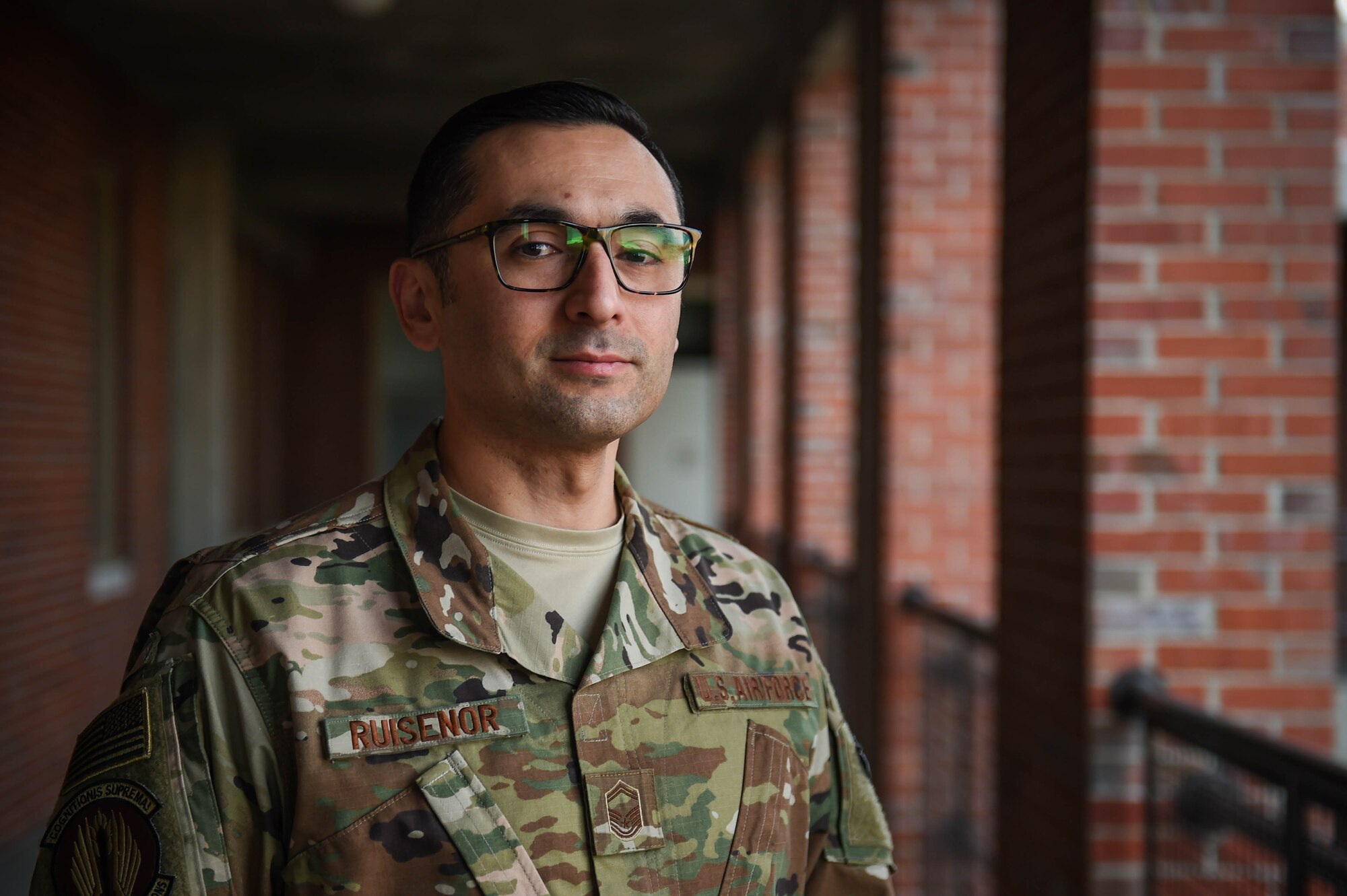 Senior Master Sgt. Adrien Ruisenor, 62nd Maintenance Group Quality Assurance superintendent, poses for a photo on Joint Base Lewis-McChord, Wash., Nov. 26, 2019. He was one of the nine McChord Airmen selected this year for promotion to chief master sergeant, the highest enlisted rank in the Air Force.

“I am excited about the possibilities this promotion brings and the changes that it will allow me to make. To me, it shows that you don’t have to have this dream or goal of progressing through the ranks, you can just work hard at your job, and take care of your people, and that’s enough. The Air Force will notice your worth.
A piece of mentorship given to me was ‘you’re not so important that the Air Force is going to stop without you, so do the best that you can while you’re still a part of it.’ This one hit me hard as a young non-commissioned officer who thought he was hot stuff, but it really opened my eyes. It doesn’t matter where you get moved to. The Air Force is full of high potential Airmen, and one of them is going to step up and fill the void. You had your opportunity and you should have made it as good as possible for the next guy. 
I am so proud of all my teams, troops, and teammates. I don’t know why I was so lucky, or how it happened, but my teams were always the most cohesive and hardest working people, and just plainly the best at what they did. They all have been a part of this and I am so proud that we have always been able to come together and make it happen. Thank you to everyone.”

(U.S. Air Force photo by Airman 1st Class Mikayla Heineck)