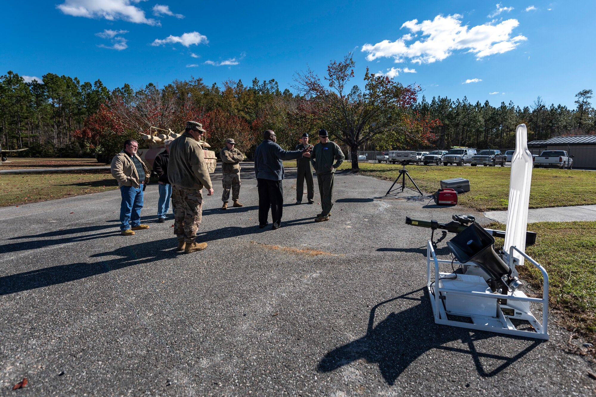 A photo of 23d OSS Airmen talking with 23d Wing leadership during a 23d OSS immersion