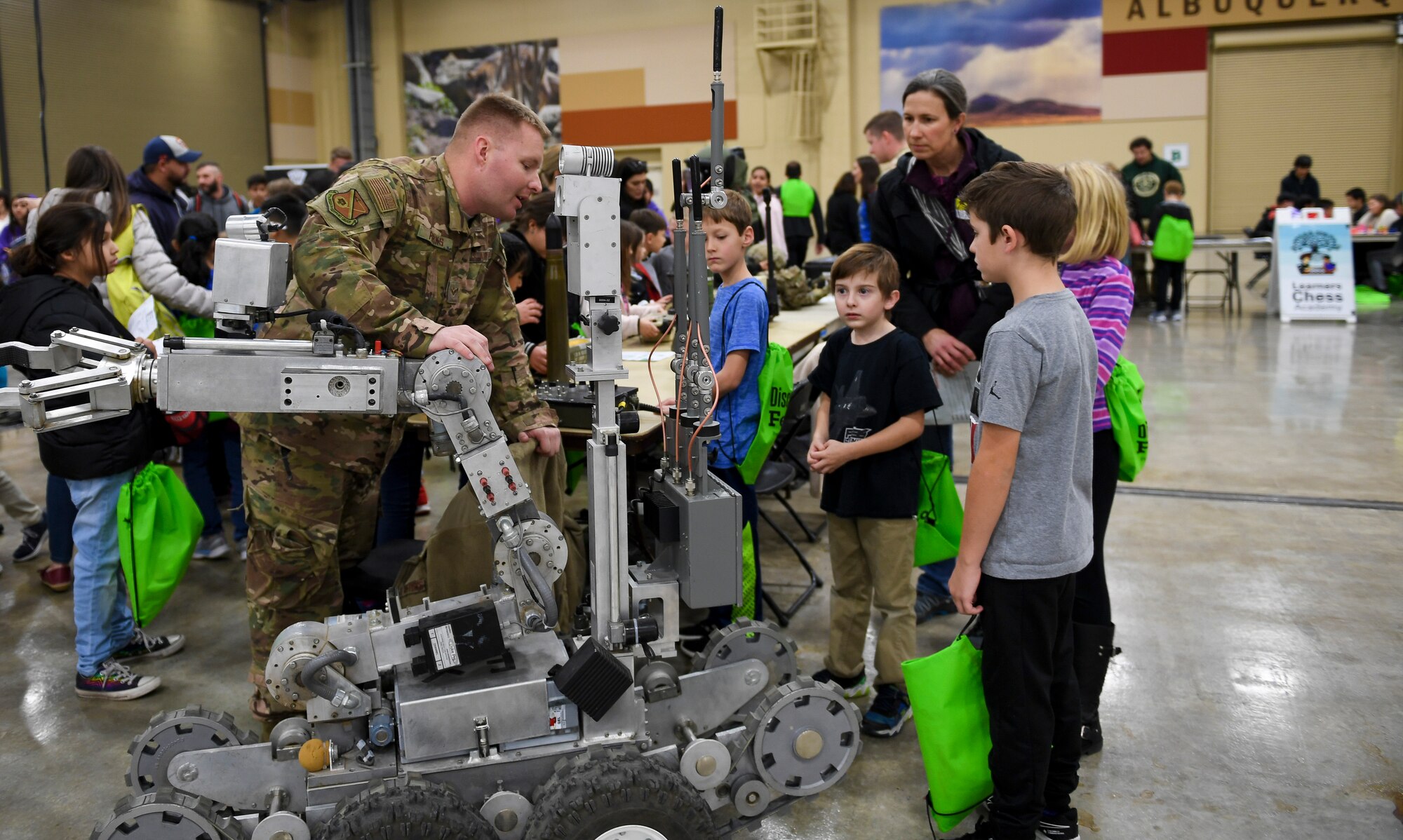 Photo of students at a fair.