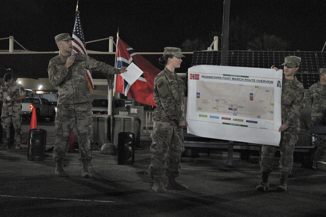 Norwegian Foot March at Camp Arifjan