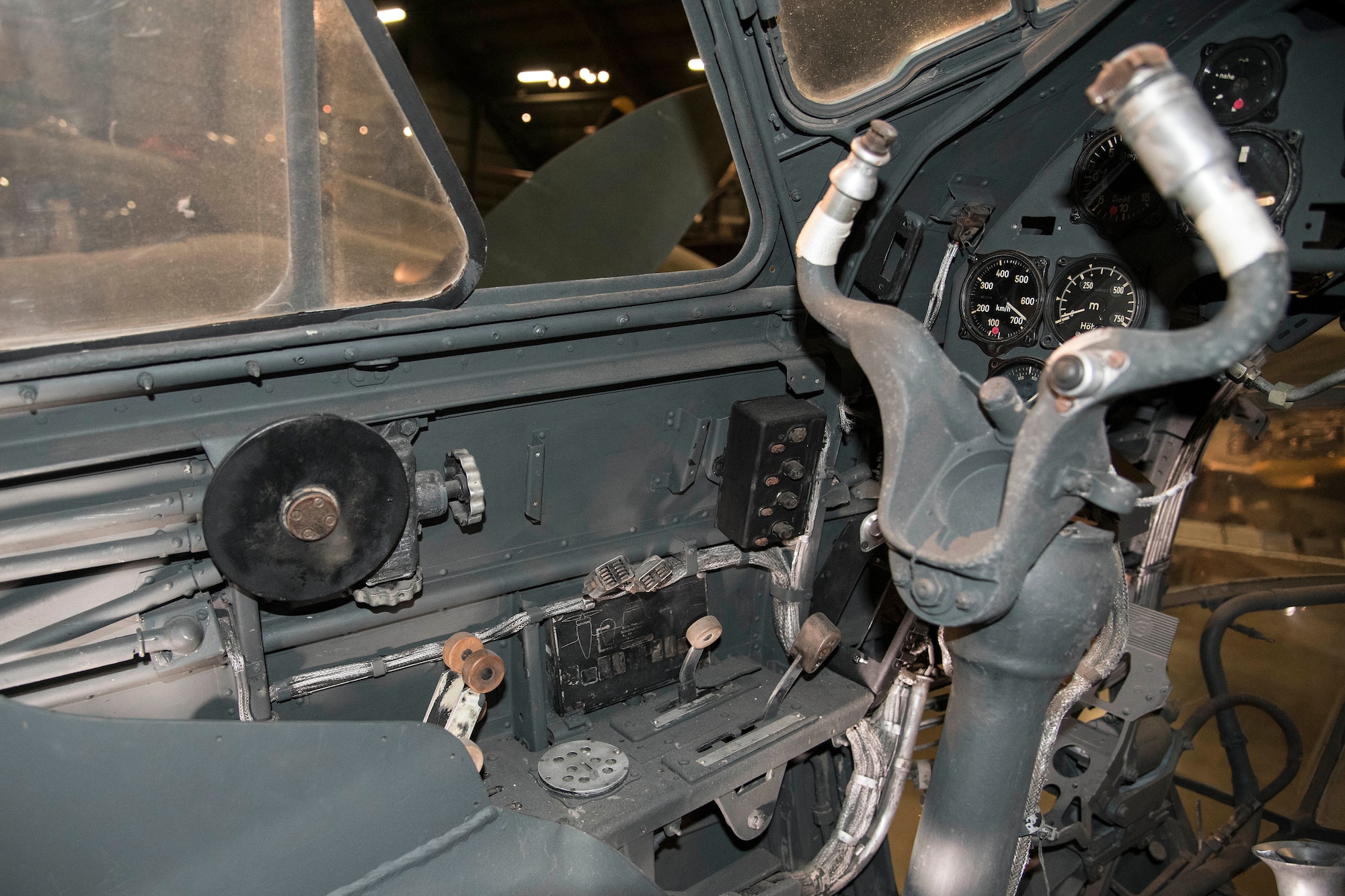 Junkers Ju 88D cockpit view.