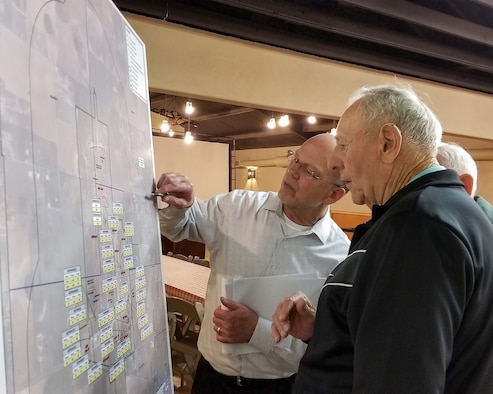 Paul Carroll, AFCEC BRAC environmental coordinator, discusses the Air Force's response to potential PFAS contamination of community drinking water on and around the former Reese Air Force Base at a public meeting in Lubbock, Texas, Feb. 15, 2018. (U.S. Air Force photo by Malcolm McClendon)