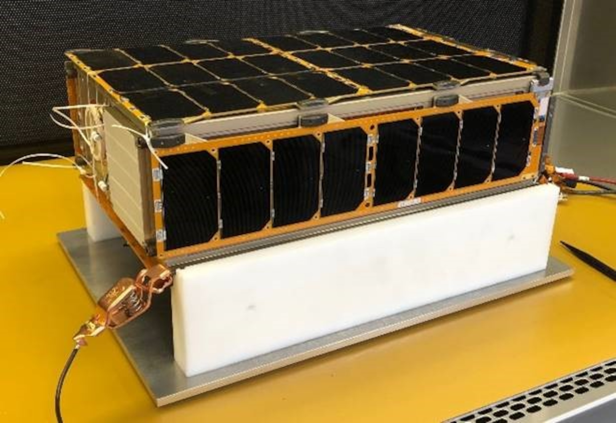 Photo of the Very Low Frequency Propagation Mapper (VPM) satellite